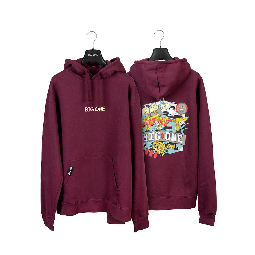 FELPA CON CAPPUCCIO “CERTIFIED MONSTER” - REGULAR FIT